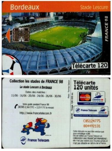 telecarte 120 france 98 bordeaux C85124775804492131