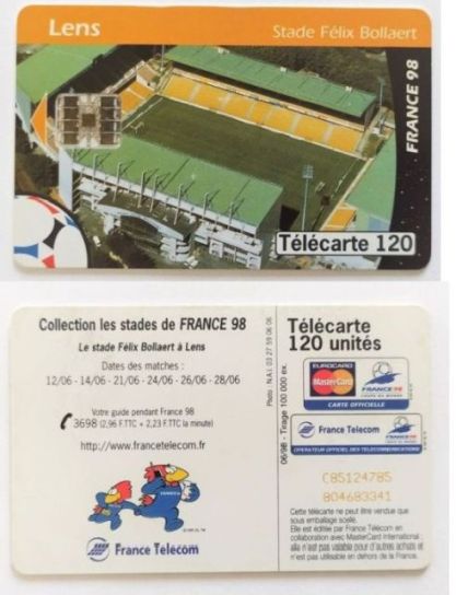 telecarte 120 france 98 lens C85124785804683341