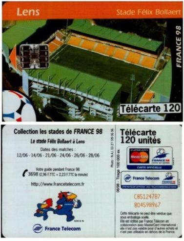 telecarte 120 france 98 lens C8512487804598967