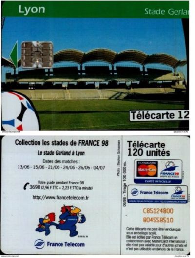 telecarte 120 france 98 lyon C85124800804558510