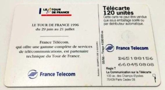 telecarte 120 tour de france 1996 1B65188156660450808