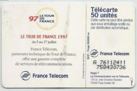 telecarte 50 tour de france 1997 A 76112411758430736
