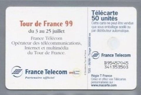 telecarte 50 tour de france 1999 B95457045341353503
