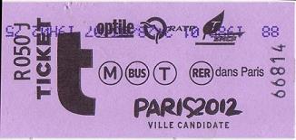ticket paris 2012 66814