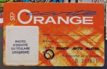 carte orange B201831 neuve