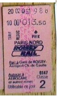 roissy rail paris roissy 1988 13f50