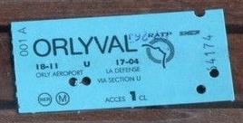 ticket orlyval 001A 64174