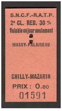 ticket massy palaiseau 01591