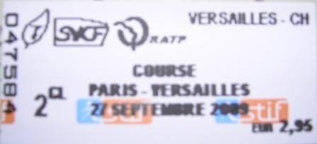 ticket paris versailles course 092009