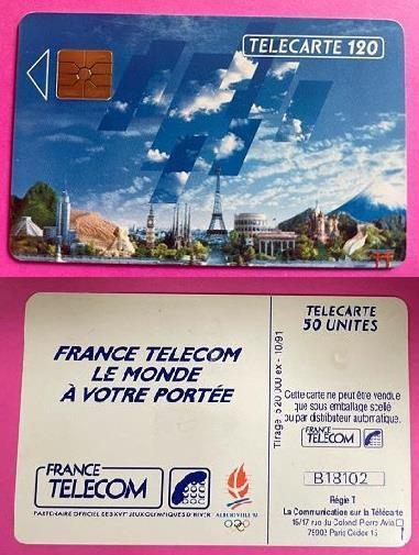 telecarte 120 monde B18102