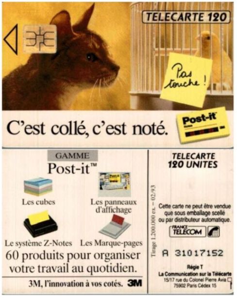 telecarte 120 post it A 31017152