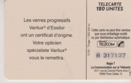 telecarte 120 varilux A 317137