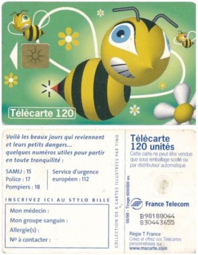 telecarte 120 urgences ete B98188044830443655