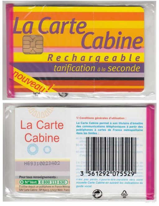 telecarte cabine rechargeable H69310023402