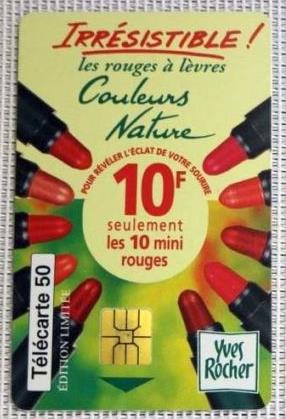 yves rocher les rouges telecarte 50