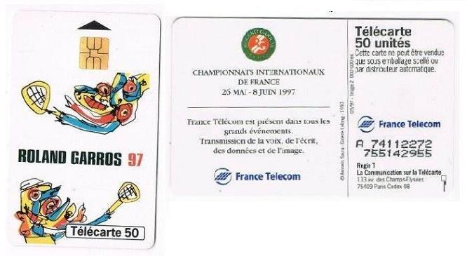 telecarte 50 roland garros 1997 A 74112272755142955