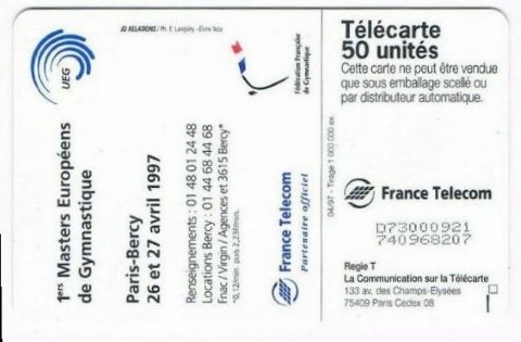 telecarte 50 sport 1997 D73000921740968207