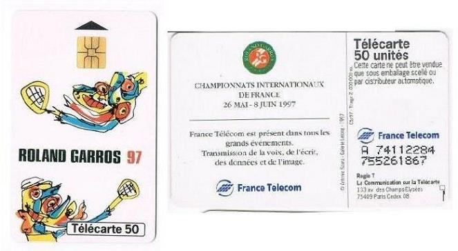 telecarte 50 roland garros 1997 A 74112284755261867