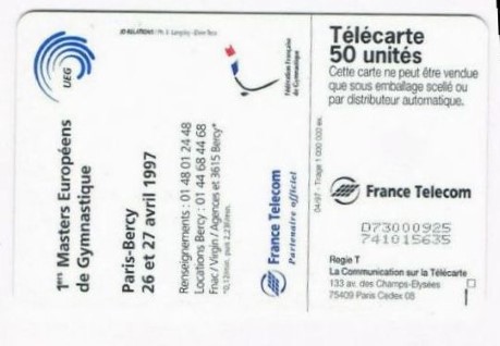 telecarte 50 sport 1997 D73000925741015635