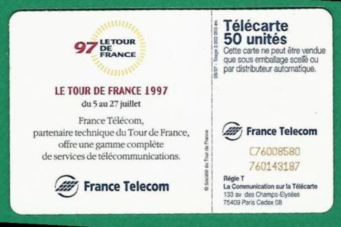 telecarte 50 tour de france 1997 C76008580760143187