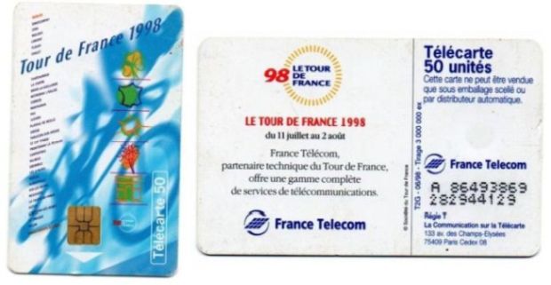 telecarte 50 tour de france 1998 A 86493869282944129