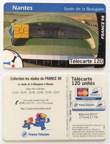 telecarte 120 france 98 nantes B84463007274462115