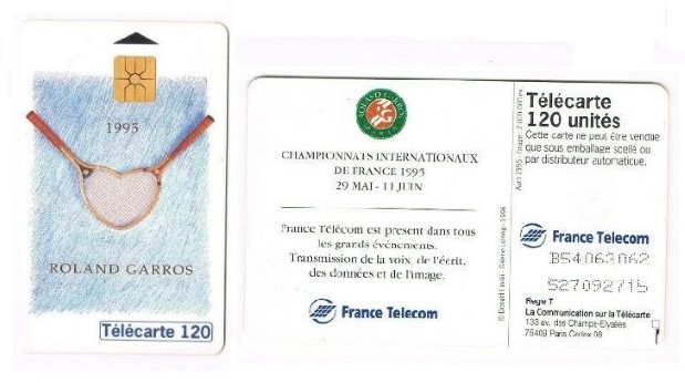 telecarte 120 roland garros 1995 B54063062527092715