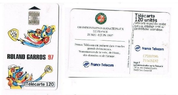 telecarte 120 roland garros 1997 C75007085711635142