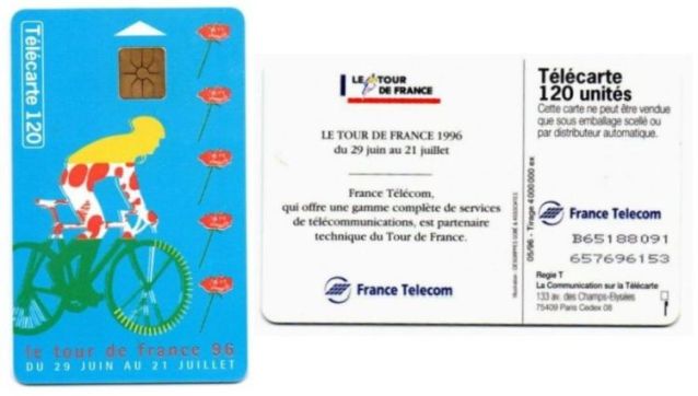 telecarte 120 tour de france 1996 B65188091657696153