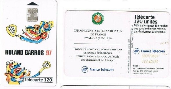 telecarte 120 roland garros 1997 650973509X65160720