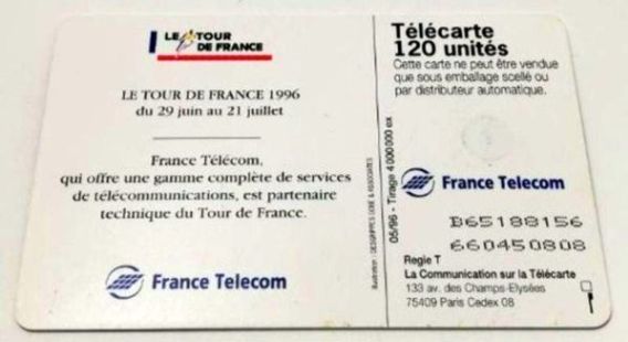 telecarte 120 tour de france 1996 1B65188156660450808