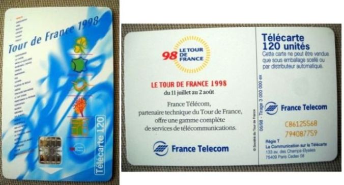 telecarte 120 tour de france 1998 C86125568794087759